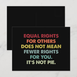 Gleiche Rechte für andere bedeuten nicht weniger R Postkarte