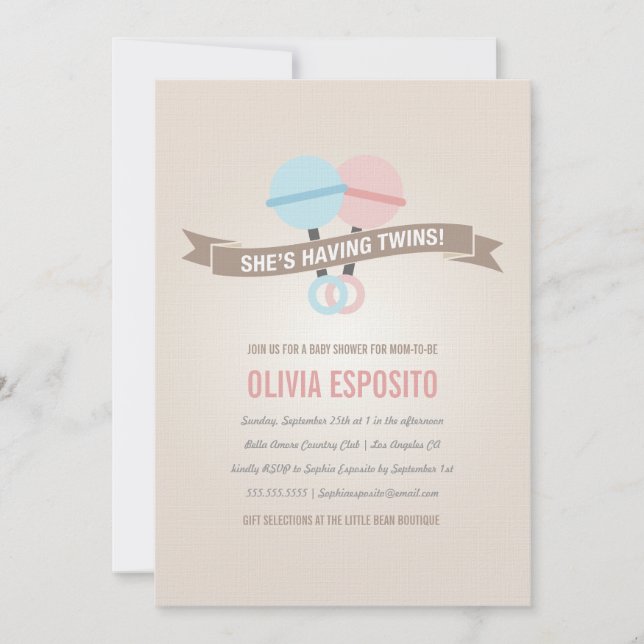 GLEICHEN MIT SCHWEINEN| BABY SHOWER INVITATIONEN EINLADUNG (Vorderseite)