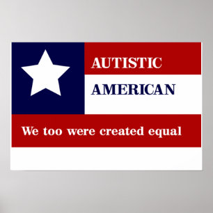 Gleiches autistisches amerikanisches Plakat