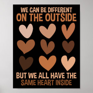 Gleiches Herz innerhalb der Vielfalt Liebe Einheit Poster