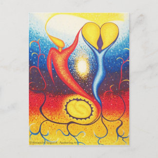 Gleichgewicht 1+1=3 postkarte