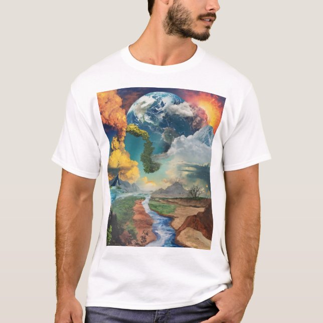 Gleichgewicht der Natur: Ein Aufruf zum Klimaschut T-Shirt (Vorderseite)