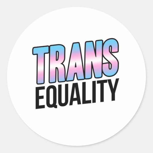Gleichheit der Trans Runder Aufkleber (Vorderseite)