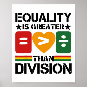 Gleichheit > Division Black History Month Mathe Pr Poster
