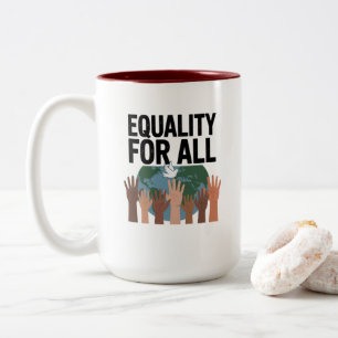 Gleichheit für alle – Tag der Menschenrechte 2025 Zweifarbige Tasse