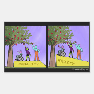 Gleichheit gegen Gleichheit Rechteckiger Aufkleber