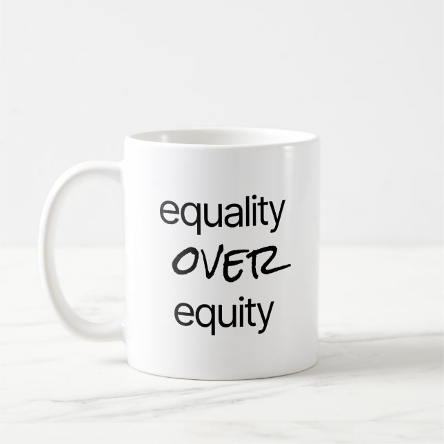 Gleichheit gegenüber der Equity-Tasse Kaffeetasse (Links)