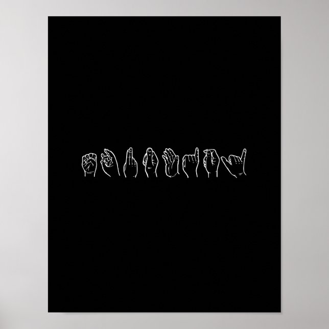 GLEICHHEIT IN DER SIGN-SPRACHE - WEISS -.png Poster (Vorne)