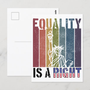 Gleichheit ist ein patriotisches LGBTQ- und rassis Postkarte