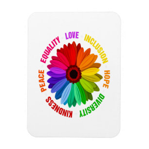 Gleichheit Liebe Inklusion Hoffnung Vielfalt Freun Magnet
