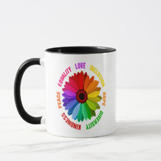 Gleichheit Liebe Inklusion Hoffnung Vielfalt Freun Tasse