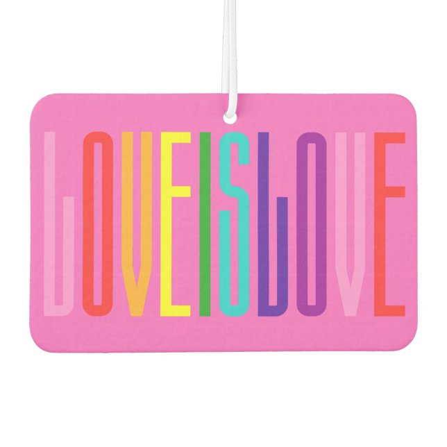 Gleichheit Liebe ist Liebe LGBT Gay Pride Regenbog Autolufterfrischer (Vorderseite)