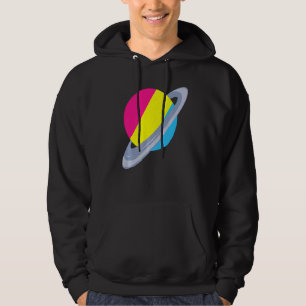 Gleichheit Pan Pride Month Saturn Pansexualität Fl Hoodie