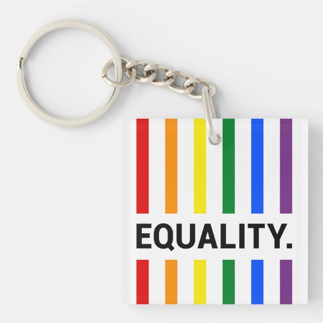 Gleichheit Pride Rainbow Acrylic Schlüsselanhänger (Vorderseite)