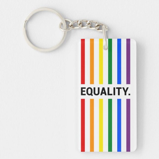 Gleichheit Pride Rainbow Acrylic Schlüsselanhänger (Vorderseite)
