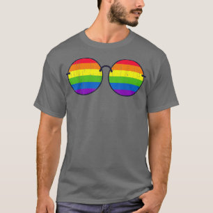 Gleichheit Quee Pride Month Regenbogenbrille Sonne T-Shirt