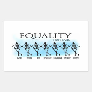Gleichheit Rechteckiger Aufkleber