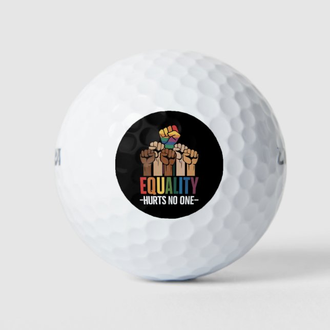 Gleichheit schadet keinem LGBTQ-Stolz auf die Mens Golfball (Vorderseite)