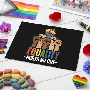 Gleichheit schadet niemandem Regenbogen Stolz Einh Postkarte