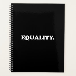 Gleichheit Schwarz-weiß moderne Typografie minimal Planer