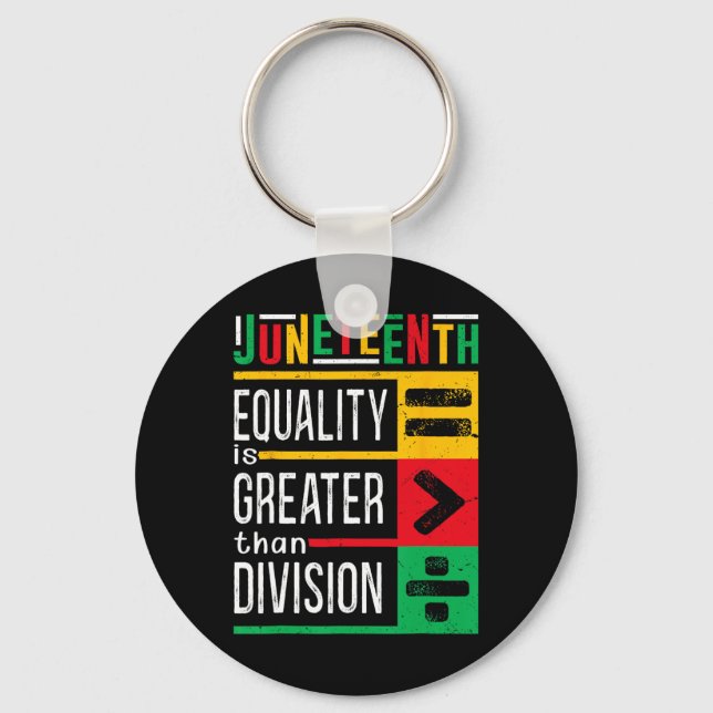 Gleichheit statt Spaltung Juneteenth Afro Pride fü Schlüsselanhänger (Vorderseite)
