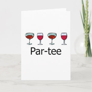 Gleichheit-T-Shirt Wein-Glas-Party Karte