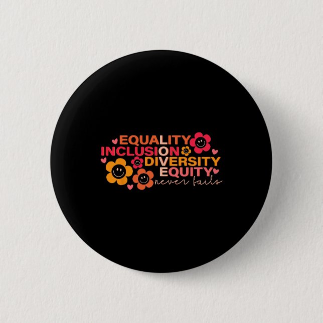 Gleichheit und Integration Diversity Equity Puzzle Button (Vorderseite)