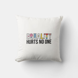 Gleichheit verletzt niemanden Vintage-Pride-Shirt- Kissen
