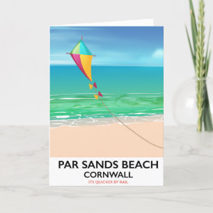 Gleichheits-Sand-Strand-Cornwall-Strandreiseplakat Feiertagskarte