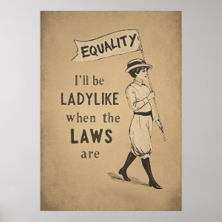 Gleichheits Vintage Poster | Suffragetten Feminism