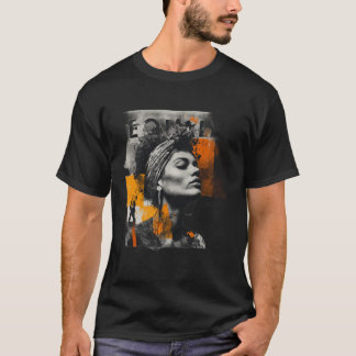 Gleichheitscollage – Fetter Orange und schwarzer A T-Shirt