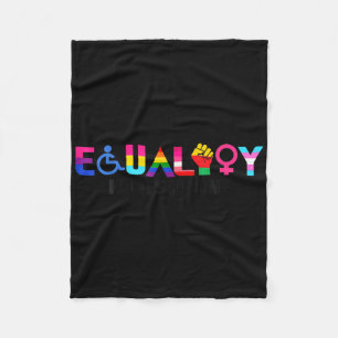 Gleichheitsstolz Regenbogen Lgbtq Feministische Be Fleecedecke