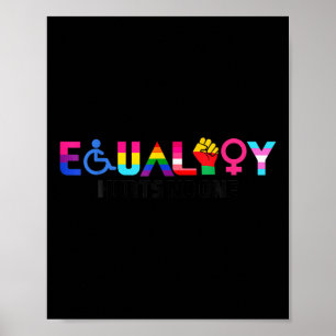 Gleichheitsstolz Regenbogen Lgbtq Feministische Be Poster