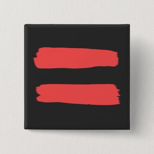 Gleichheitszeichen mit roter Farbe Button (Vorderseite)