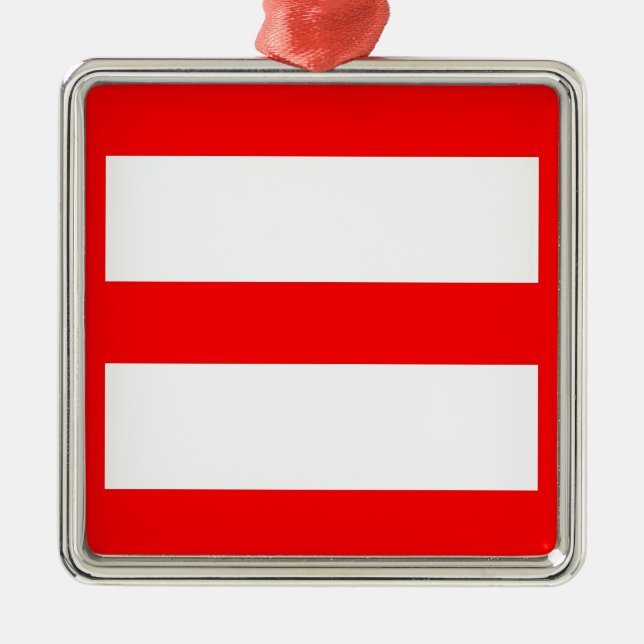 Gleichheitszeichen Silbernes Ornament (Vorne)