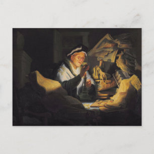 Gleichnis vom reichen Toren von Rembrandt Postkarte