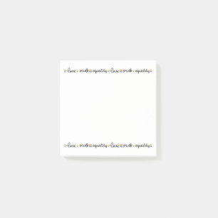 Gleichstellung der Lieben Post-it Klebezettel