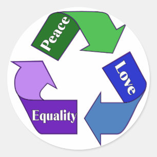 Gleichstellung der Lieben Runder Aufkleber