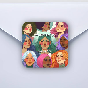 Gleichstellung und Diversity am Internationalen Fr Quadratischer Aufkleber