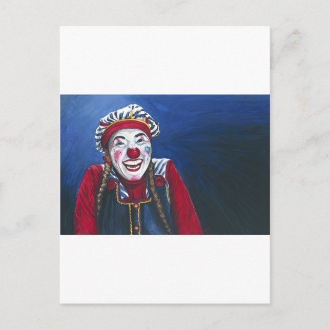 Gleicht das Clowngemälde Postkarte (Vorderseite)