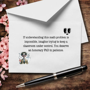 Gleichungen sind schwierig, Lehren ist schwieriger Dankeskarte