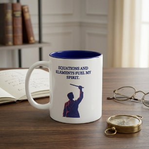 Gleichungen und Elemente befeuern meinen Wissensch Zweifarbige Tasse