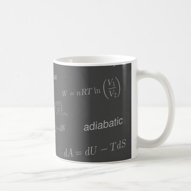 Gleichungen von Thermodynamik Tasse (Rechts)