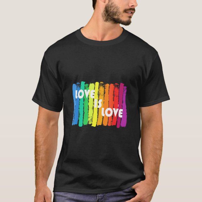 Gleichwertige freie Liebe Lgbt Lgbtqi T-Shirt (Vorderseite)