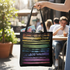 Gleichwertige Liebe Rainbow Brush Strokes LGBTQ ID