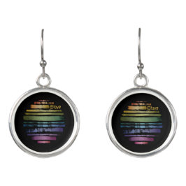 Gleichwertige Liebe Rainbow Brush Strokes LGBTQ ID Ohrringe