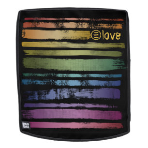Gleichwertige Liebe Rainbow Brush Strokes LGBTQ ID Rucksack