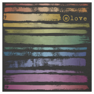 Gleichwertige Liebe Rainbow Brush Strokes LGBTQ ID Stoff