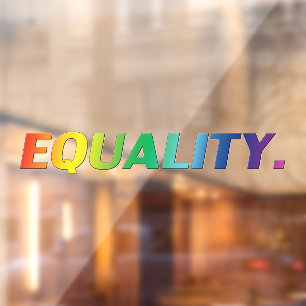 Gleichwertige Regenbogenfarben Gay que Stolz lgbtq Fensteraufkleber