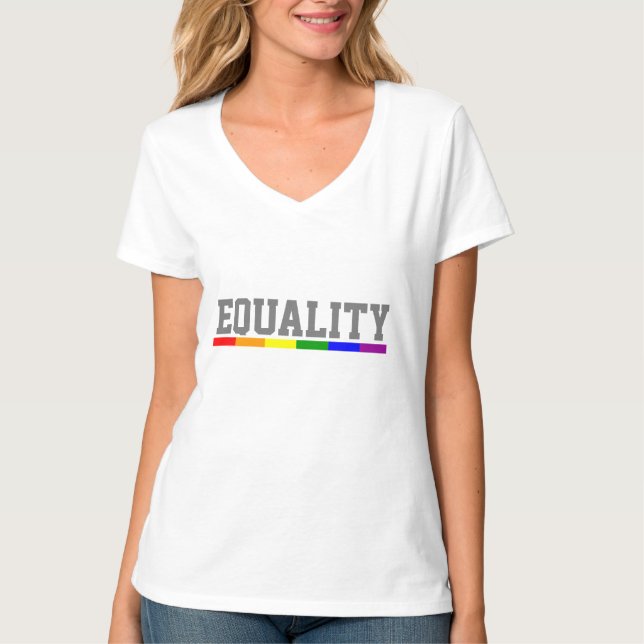Gleichwertiger Gay Pride T-Shirt (Vorderseite)